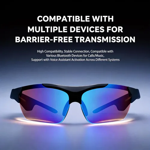 Miniatura 3 de Lentes de sol inteligentes Bluetooth para hombres y mujeres, lentes de audio 2026 con altavoces de oído abierto, llamadas manos libres y asistente