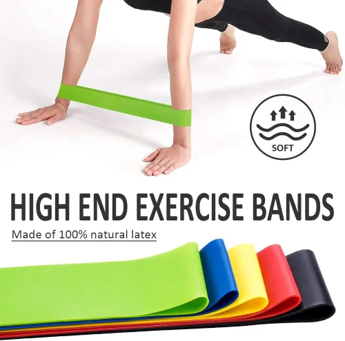 Miniatura 5 de TOPELE Bandas de bucle de resistencia, bandas de ejercicio de resistencia para estiramiento corporal, terapia física y fitness en el hogar, juego