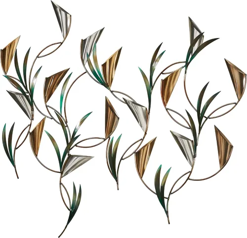 Touch of Class Symphony Nature - Escultura de pared de metal de acero inoxidable inspirada en la naturaleza, arte hecho a mano, diseños giratorios,