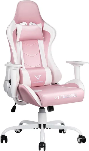 Miniatura 8 de VITESSE Silla Ergonómica de Videojuegos para Adultos, Silla de Computadora PC de 400 lbs, Silla de Oficina de Carreras, Silla Gamer Ajustable