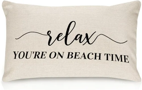 Miniatura 17 de Sweet Dreams - Fundas de almohada lumbar de lino y algodón de 12 x 18 pulgadas, funda de almohada rectangular decorativa de granja, divertida
