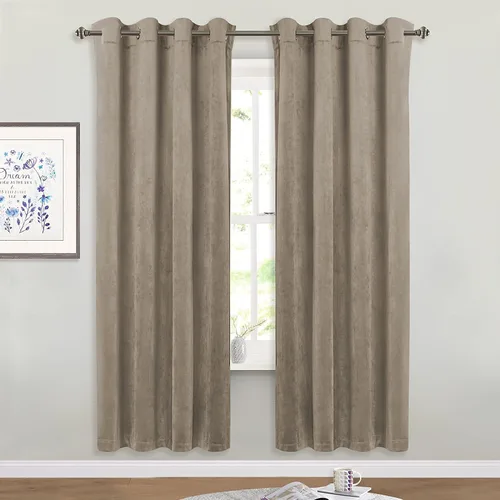 Miniatura 23 de StangH Cortinas de Terciopelo Grueso Sólido - Juego de Tratamiento de Ventanas con Oscurecimiento Moderado para Dormitorio, Cortinas/Cortinajes