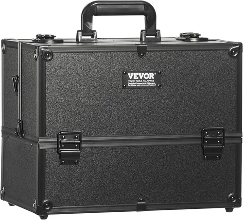 Miniatura 10 de VEVOR Makeup Train Case Professional Makeup Storage Organizer Box Make Up Carrier for Women and Girls