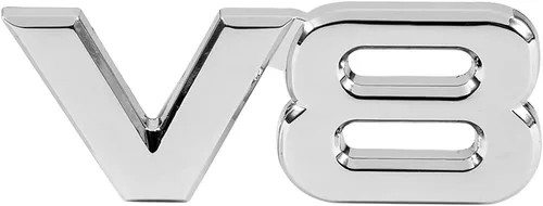 Miniatura 8 de Dsycar V8 Emblema adhesivo de metal 3D para coche, pegatina de coche, emblema de repuesto para camiones y coches (V8-Negro)