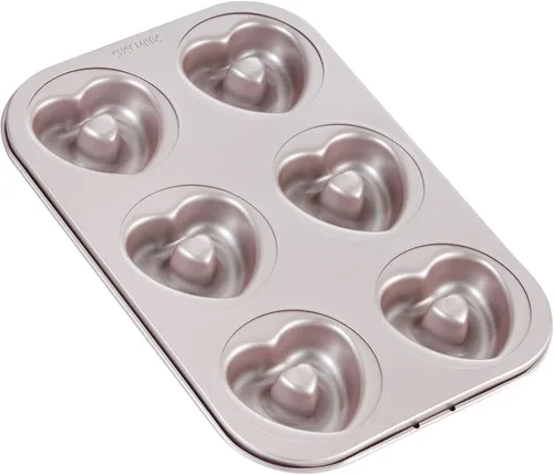 Miniatura 11 de CHEFMADE Molde de donas para tartas, 12 cavidades antiadherentes en forma de oso para hornear al horno (dorado champán)