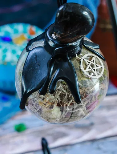 Miniatura 5 de Bolas de adivinación Bola de adivinación Bolas de protección de nigromancia Herramientas de altar Herramientas de altar Colección de tarros