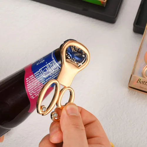 Miniatura 3 de 50 recuerdos dorados de fiesta de cumpleaños 60 con diamantes de imitación, perfectos para invitados, 60 abridores de botellas de cerveza, recuerdos
