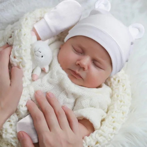 Miniatura 3 de BQUBO Newborn Baby Bear Ears Hats and Mittens Sets Preemie Cotton Caps Baby Boy Girl Infant Hospital Beanie
