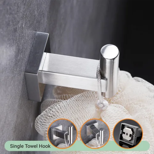 Miniatura 6 de Hoooh - Toallero de baño de acero inoxidable para baño, cocina, montaje en pared