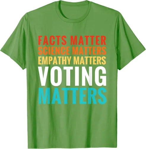 Miniatura 16 de Facts Matter Science Matters Voting Matters - Camiseta demócrata liberal, Negro, S