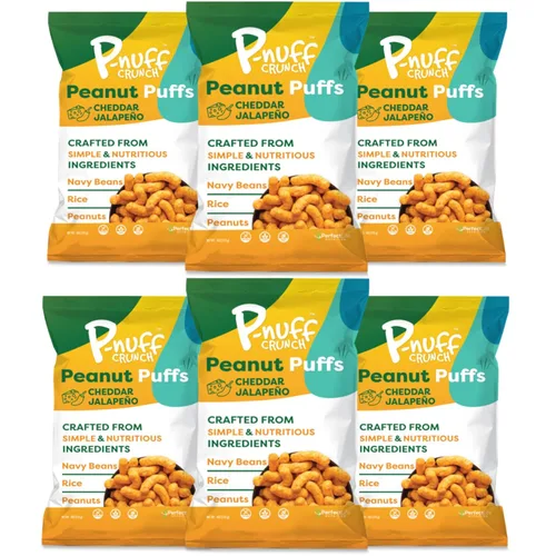 Miniatura 28 de Pnuff Crunch Puffs de Mantequilla de Maní - Bocadillos saludables, aperitivos bajos en calorías, aperitivos sin gluten, veganos, ricos en proteínas