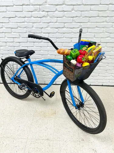 Miniatura 2 de AlveyTech Cesta de alambre frontal universal con accesorios de montaje de liberación rápida para bicicletas y scooters – Cestas de bicicleta grandes
