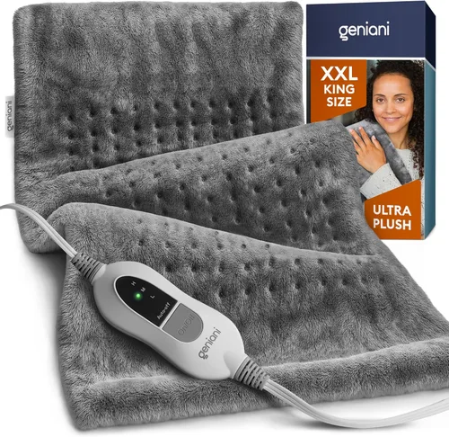 Miniatura 20 de Geniani - Almohadilla térmica eléctrica para alivio del dolor de espalda y calambres, apagado automático, almohadilla térmica suave para terapia