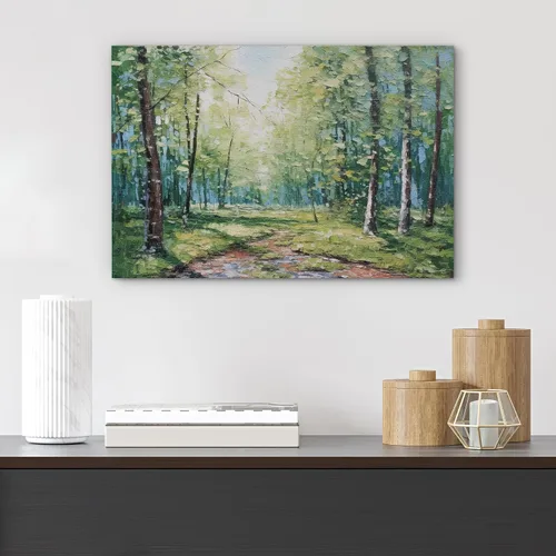 Miniatura 49 de SIGNFORD Lienzo decorativo para pared de sala de estar, dormitorio, hogar, obras de arte, bosque abstracto, listo para colgar, 16 x 24 pulgadas
