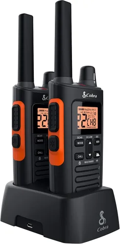 Miniatura 3 de Cobra Walkie Talkies impermeables RX680 (paquete de 2) y radio de emergencia portátil Cobra HHRT50 Road Trip CB de 2 vías