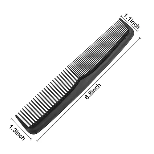 Miniatura 2 de Paquete de 30 peines negros a granel, peine de bolsillo para cabello de doble diente de 7 pulgadas, envueltos individualmente, peines a granel