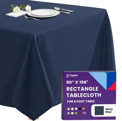 Miniatura 44 de Gee Di Moda - Mantel rectangular de 60 x 84 pulgadas – Mantel rectangular de poliéster lavable para mesa de 5 pies