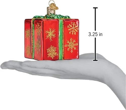 Miniatura 4 de Old World Box - Adorno de vidrio soplado para árbol de Navidad, decoración festiva artesanal, colección de fiestas