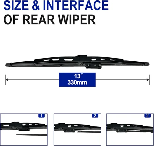 Miniatura 3 de EMITHSUN® Repuesto de limpiaparabrisas trasero de 13 pulgadas para Toyota 4Runner 1996, 1997, 1998, 1999, 2000, 2001, 2002, repuesto