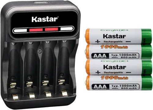 Miniatura 4 de Kastar AAAJ 1.2V 1000mAh Ni-MH Batería CMH4 Cargador USB inteligente compatible con batería de radio bidireccional Uniden GMR2838-2CK, ratones
