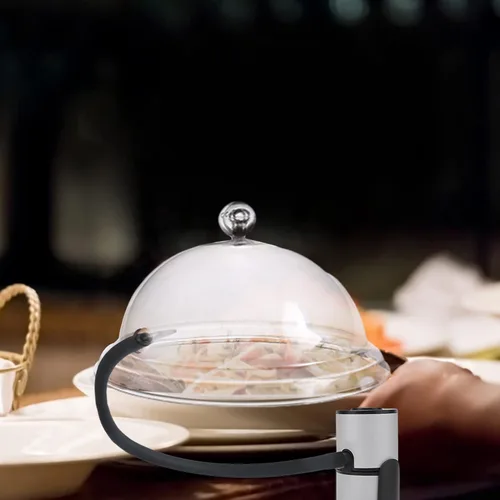 Miniatura 3 de Cloche - Tapa de cúpula para infusor de humo, fundas para tazas de armas, tapas de bebidas de cóctel, infusor de pistolas de ahumador, accesorio