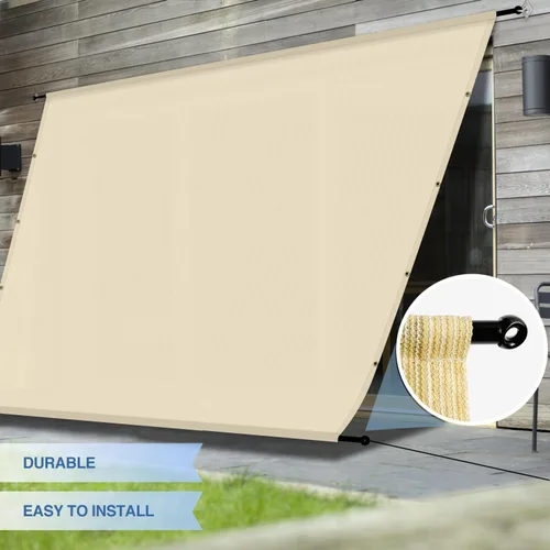 Miniatura 8 de E&K Sunrise - Cubierta para pérgola de 8 pies de ancho x 16 pies de largo, con varillas y ojales pesados, cubierta de repuesto para toldo de tela