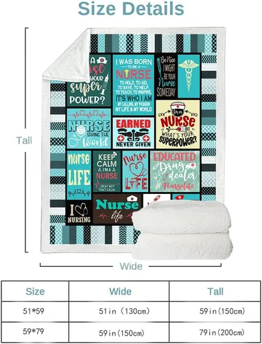 Miniatura 6 de Regalos de Enfermera Mantas Suaves y Cálidas para Mujeres, Regalos para Enfermeras, Regalos de la Semana de Enfermeras, Mantas Cálidas y Suaves de H2