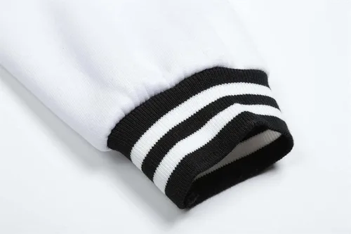 Miniatura 8 de Chamarra de béisbol para hombre, conjunto de 2 piezas con estampado personalizado para mujer, Negro, L