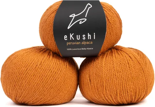 Miniatura 57 de 100% Hilo de Alpaca para Bebé para Tejer y Ganchillo - Juego de 3 Madejas de Hilo Premium DK - Ligero, Hipoalergénico y Térmico Hecho en Perú - N010