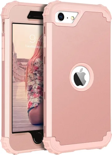 Miniatura 28 de BENTOBEN Funda para iPhone SE 2022 y iPhone SE 2020, resistente 3 en 1, cuerpo completo, resistente, a prueba de golpes, híbrida de policarbonato