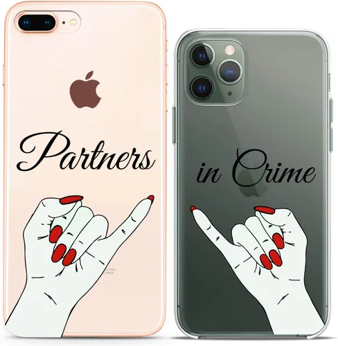 Miniatura 13 de Fundas a juego para parejas compatibles con iPhone 16 15 14 13 12 11 Pro Max Mini Xs X 6s 8 Plus 7+ Xr 10 SE 5 Nightmare Undead Couple Forever