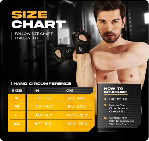 Miniatura 6 de Special Essentials Guantes de entrenamiento para hombres y mujeres, guantes de levantamiento de pesas sin dedos con acolchado antideslizante