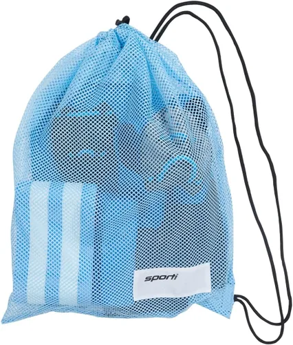 Miniatura 12 de Bolsas de Equipo de Natación Sporti, Mochila de Cordón de Malla, Bolsa de Natación para Nadadores, Mochila de Malla para la Playa Verde