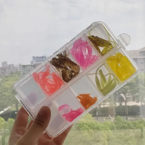 Miniatura 4 de Aventik - Caja de aparejos de pesca, 2 unidades, cajas de plástico, caja organizadora de almacenamiento, almacenamiento de aparejos de pesca
