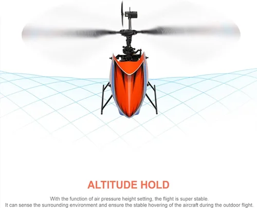 Miniatura 4 de GoolRC Helicóptero RC, helicóptero de control remoto WLtoys XK K127, avión RC de 4 canales con giroscopio de 6 ejes, retención de altitud, despegue