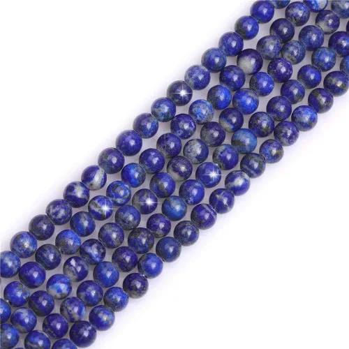 Miniatura 117 de GEM-Inside - Cuentas redondas de ágata de ónix azul claro natural de 0.394 pulgadas (0.394 in) con agujero grande para hacer joyas, suministros
