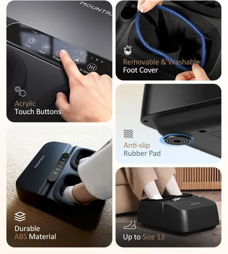 Miniatura 7 de MOUNTRAX Máquina Masajeador de Pies con Calor, Masajeador de Pies para Fascitis Plantar, Dolor de Neuropatía, Masajeador de Pies Shiatsu con Control