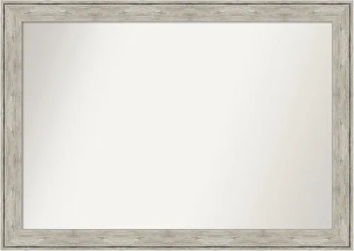 Miniatura 167 de Amanti Art Espejo de baño plateado para sobre fregadero, 28 x 47 pulgadas, espejo rectangular de plata imperial, marco de madera tradicional de gran