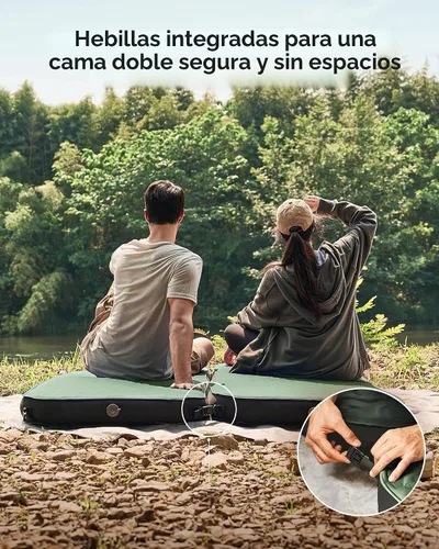 Miniatura 10 de Acacia 4" Thick Self Inflating Sleeping Pad with Foam, Innovative Y-Shaped Telescopic Structure, Ultraportable Camping Air Mattress with Pump Sack
