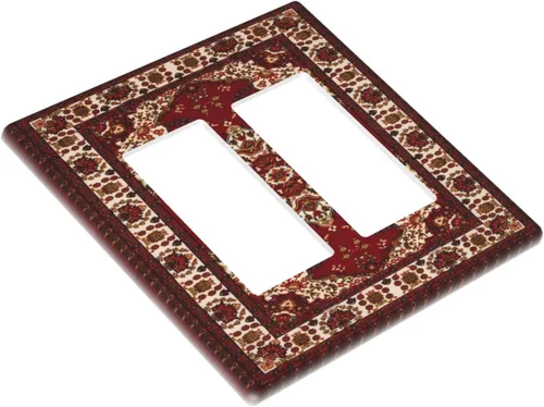 Miniatura 960 de Placa Decorativa de Pared de Granja Rústica con Cuerno de Madera para Puerta de Granero 1 Banda Duplex Cubiertas de Toma Eléctrica Soltera