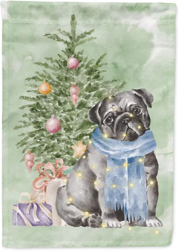 Miniatura 45 de Caroline's Treasures CK8213GF Bulldog Inglés #2 Regalos de Navidad y árbol de jardín Bandera de buzón Bandera decorativa para patio exterior, patio
