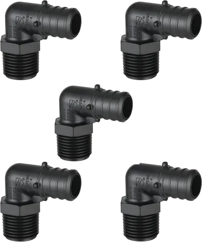 Miniatura 9 de Paquete de 10 unidades EFIELD Poly PPSU Barb Crimp Pex Fitting 1/2" X3/4" Macho NPT Adaptador, agua potable, (PPSU1807104)