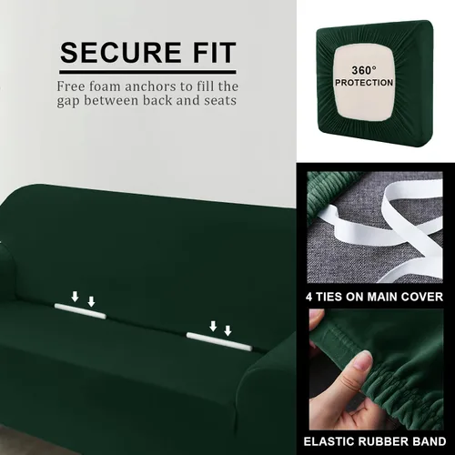 Miniatura 19 de Funda para Sofá de Terciopelo, Fundas Elásticas para Sofá para Funda Principal Separada/Respaldos y Cojines de Asiento, Funda para Sofá, para Fundas