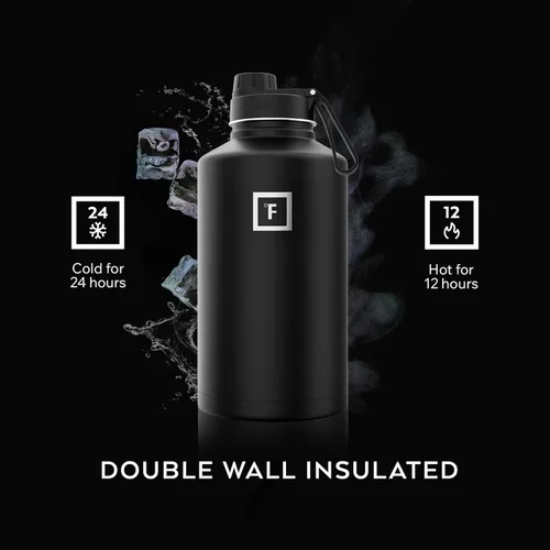 Miniatura 4 de IRON °FLASK Frasco de hidratación para acampar y senderismo con boquilla, botella de agua deportiva de acero inoxidable con aislamiento de boca