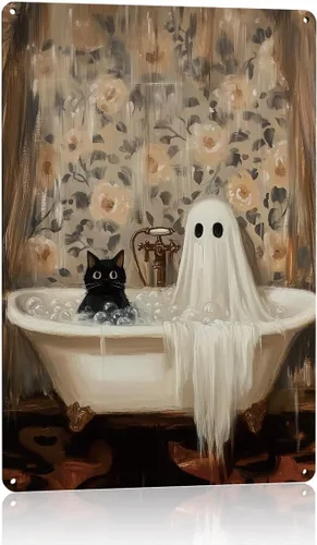 Miniatura 33 de Decoración de pared de fantasma de Halloween, decoración de fiesta de Halloween para interiores y exteriores, decoración espeluznante para el hogar