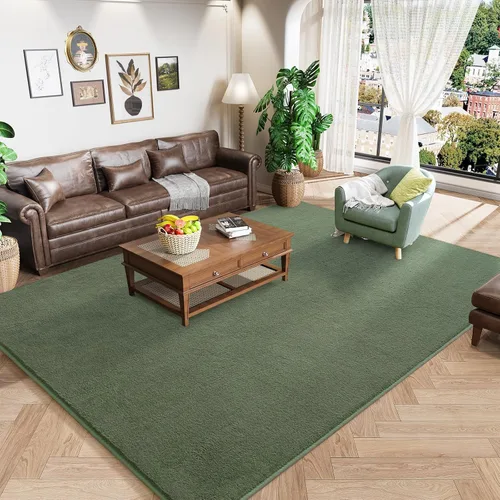 Miniatura 16 de Amearea Alfombras Modernas de Área para Dormitorio Sala de Estar, 4x6 Pies Gris Alfombra de Espuma Viscoelástica Engrosada, Alfombras Mullidas