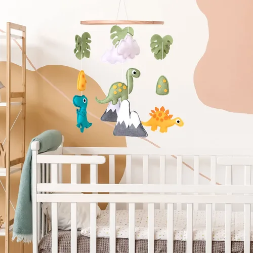 Miniatura 3 de Móvil para cuna de bebé de dinosaurio, móvil de dinosaurio para bebé, decoración de guardería neutra para Pack N Play, para bebé niño y niña
