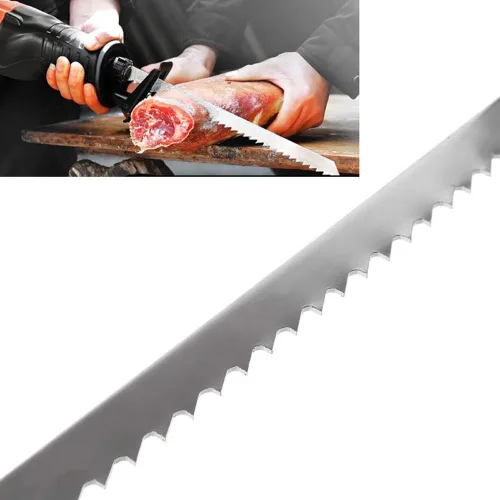 Miniatura 2 de 3TPI - Hojas de sierra recíproca de acero inoxidable de 12 pulgadas para carne, hojas de sierra recíproca sin pintar de dientes grandes para cortar