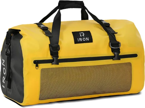 Miniatura 11 de BORLENI Bolsa de lona impermeable para motocicleta, bolsa trasera de equipaje con gran espacio de almacenamiento, cierre superior enrollable