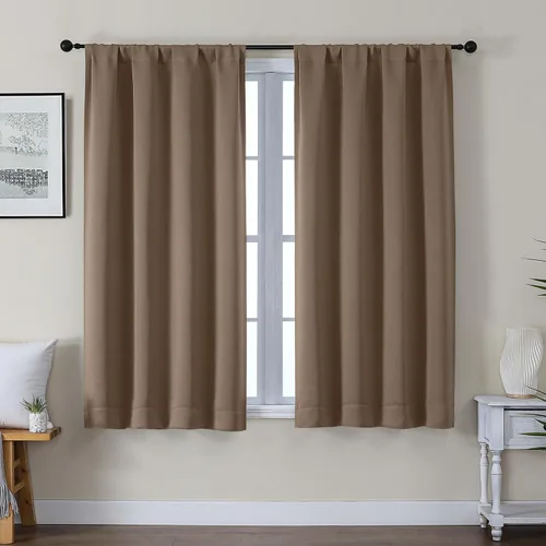 Miniatura 139 de Gwine Cortinas opacas para dormitorio, 54 pulgadas de largo, paneles de cortina de ventana con aislamiento térmico y reducción de ruido, cortinas